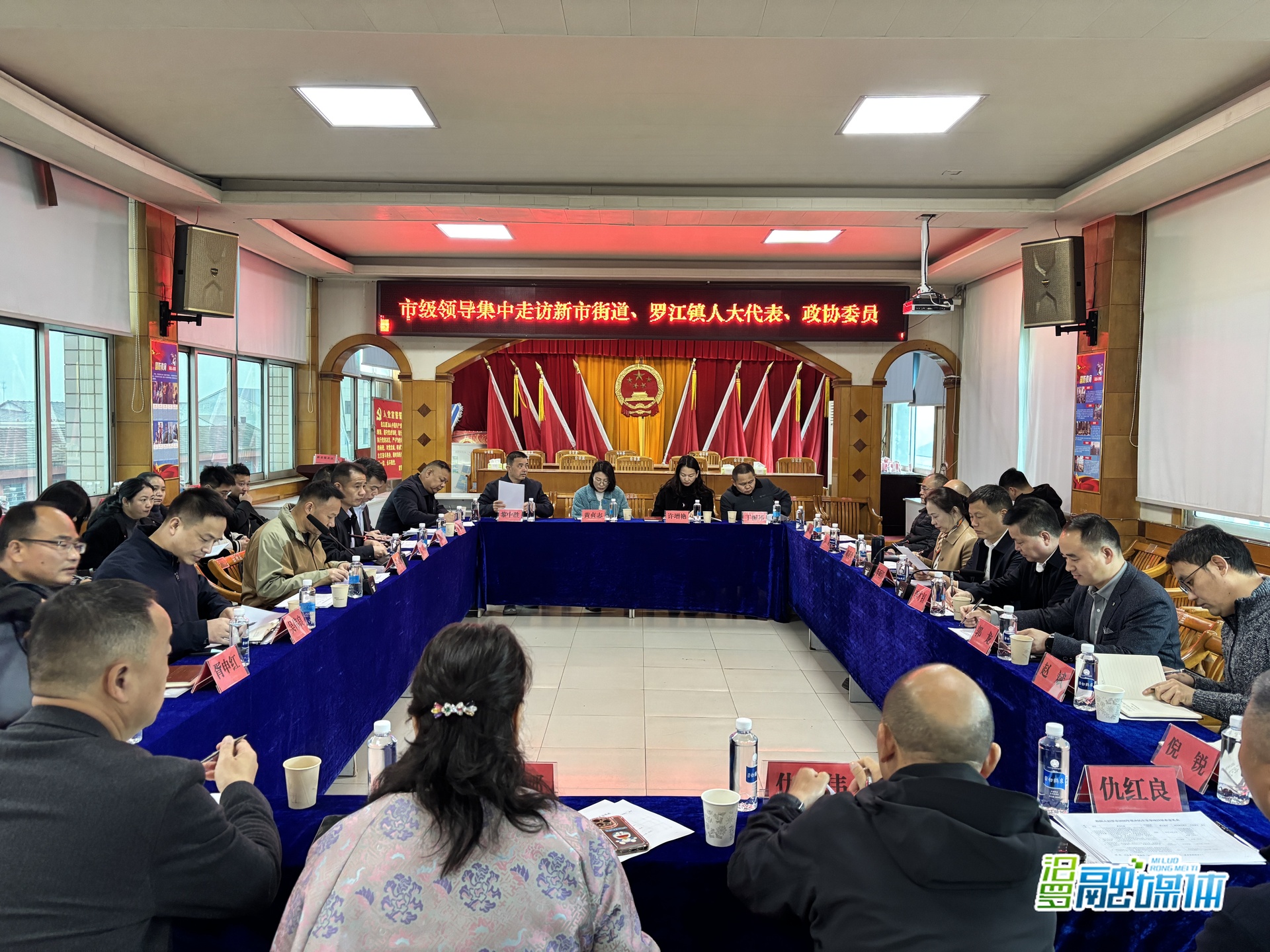 市领导集中走访新市街道、罗江镇人大代表和政协委员